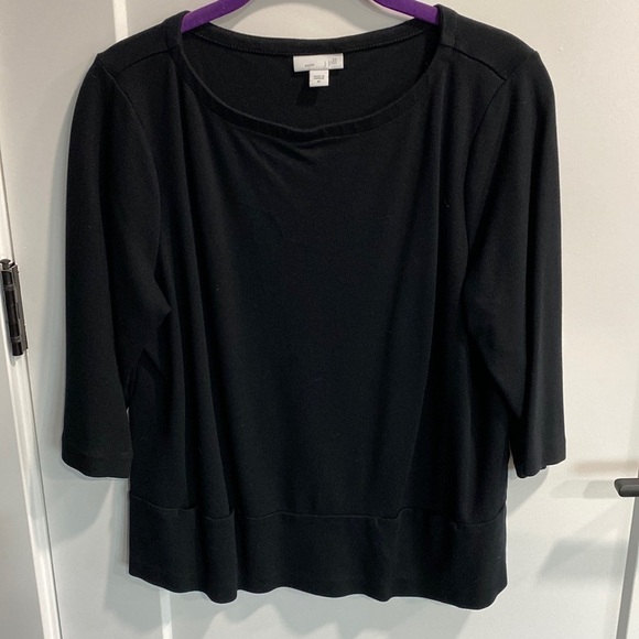 J Jill Ponte Polished Pocket Tee EUC - Picture 1 of 8